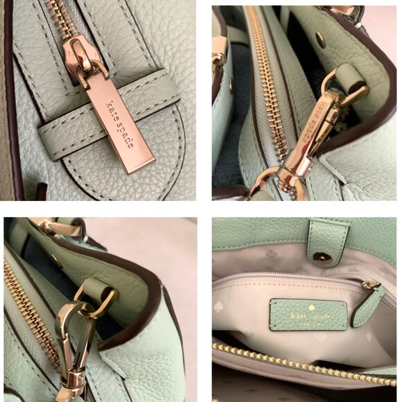 Kate Spade New York Leather Satchel Crossbody Mint Green Good Condition - Picture 11 of 11